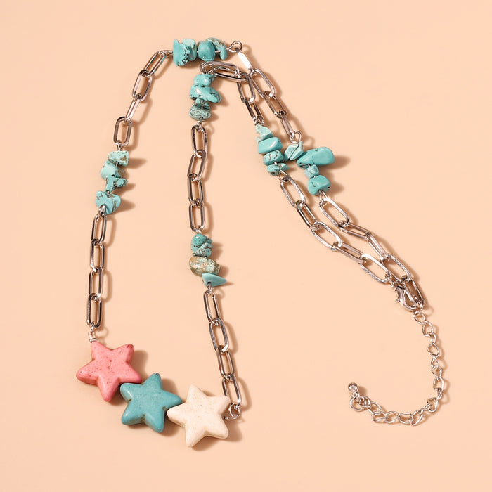 Wholesale five-pointed star pendant Joker personality simple star necklace