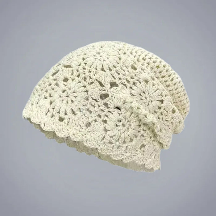 Wholesale New thin hollowed out handmade crochet knitted hat for women, fashionable thin toe cap