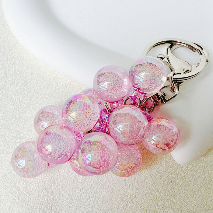 Wholesale Acrylic Grape Cluster Keychain - Cute Fruit Simulated Design MOQ≥6