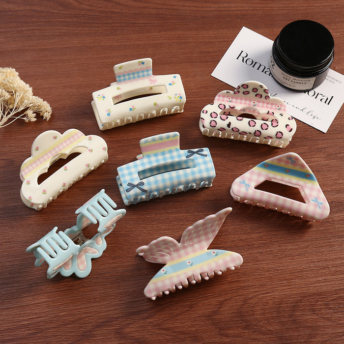 Wholesale Stylish Floral Acetate Shark Clip Hair Accessory Everyday Styling