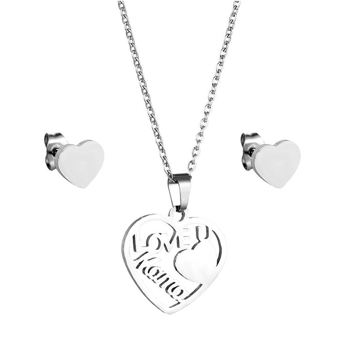 Wholesale stainless steel heart-shaped necklace JDC-NE-MingM005
