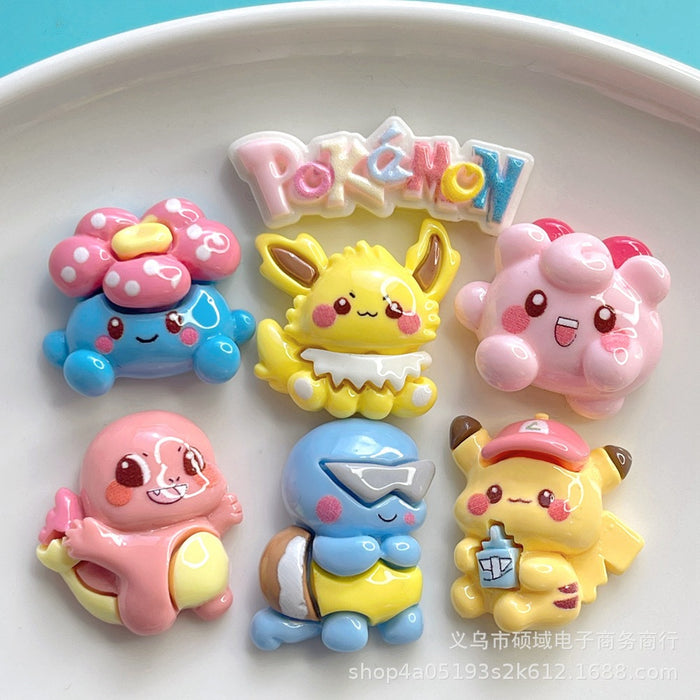 Wholesale Cartoon Bright Face Resin Patch Cream Glue Phone Case Hairpin Accessories