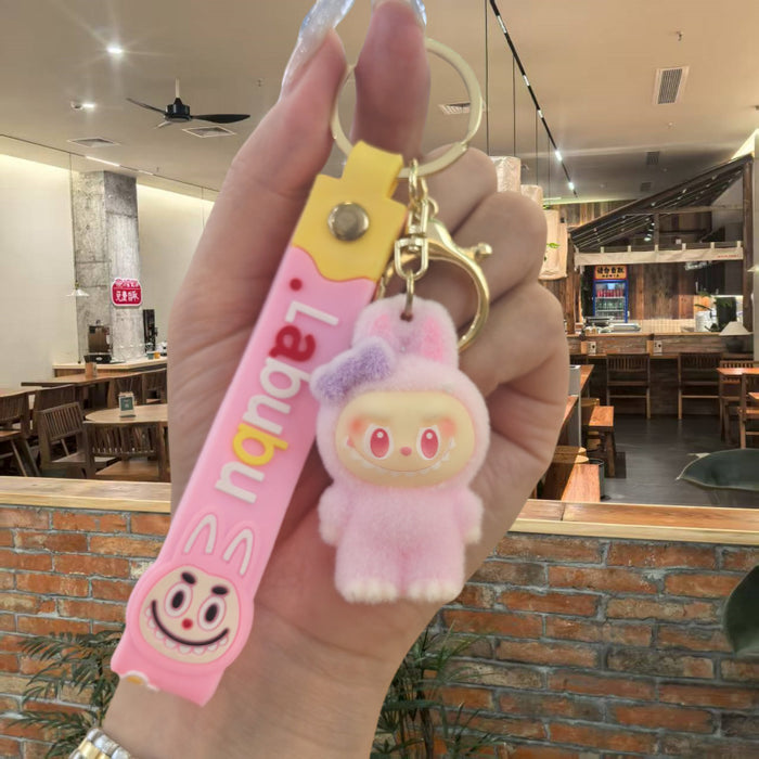 Wholesale Cute cartoon flocked doll keychain