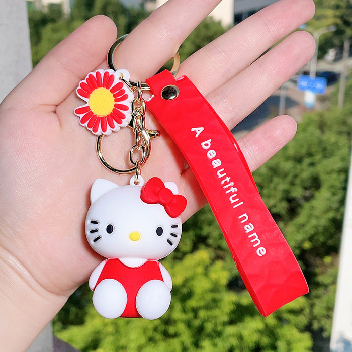 Wholesale Keychain silicone doll car key pendant small gift backpack pendant