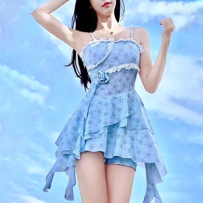 Wholesale New jumpsuit style camisole with chest cushion, slim fit, backless, lace lace, hot spring vacation swimsuit