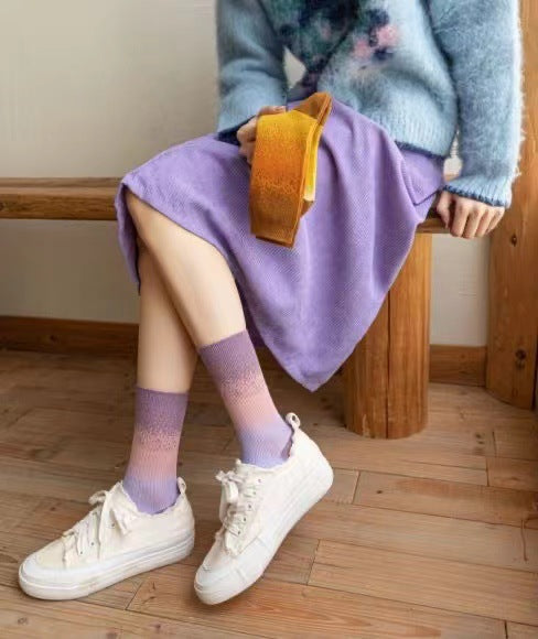 Wholesale New cotton socks with double needle center tube, fashionable trend