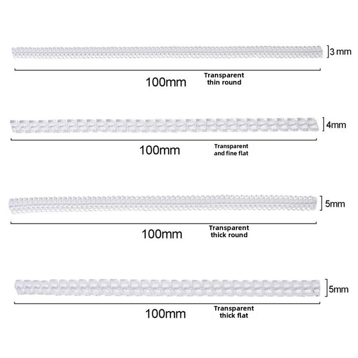 Wholesale Gold transparent plastic invisible ring size spring rope transparent ring adjuster