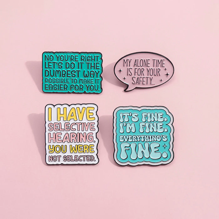 Wholesale Creative Fun Inspirational English Letter Brooch JDC-BC-BL013