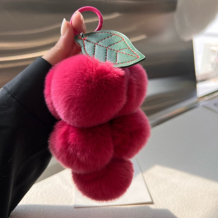 Wholesale Car keychain pendant plush ball bag decoration