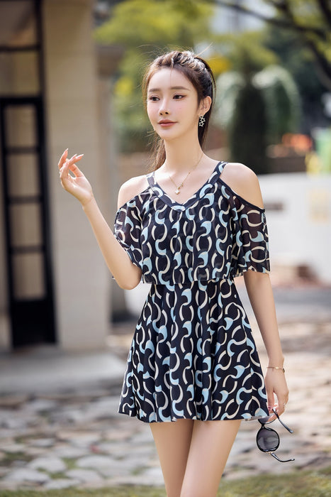 Wholesale New one-piece swimsuit with a high-end feel, specifically designed for hot spring swimming clothes and skirts
