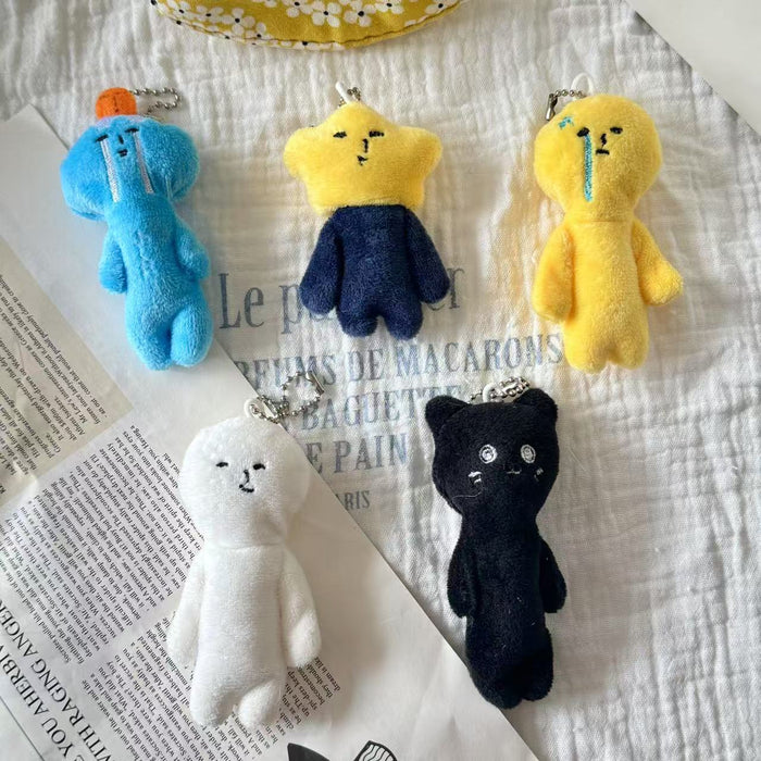Wholesale Cartoon plush funny pendant, cute sand sculpture doll, keychain, backpack ornament, cute and fashionable hair accessory