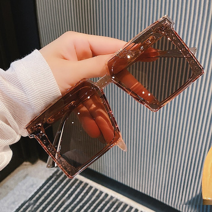 Wholesale Large frame square slimming polarized sunglasses street photography sunglasses trendy posing and matching