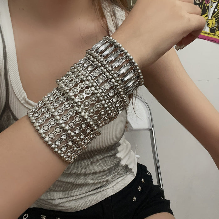 Wholesale  Y2K Water Diamond Wide Edition Bracelet