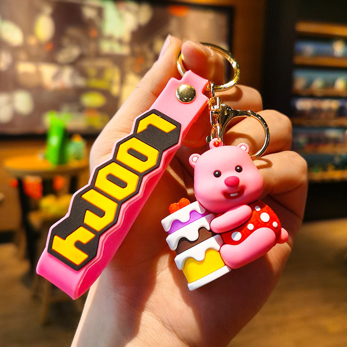 Wholesale Cartoon Doll Silicone Keychain JDC-KC-Tingm134