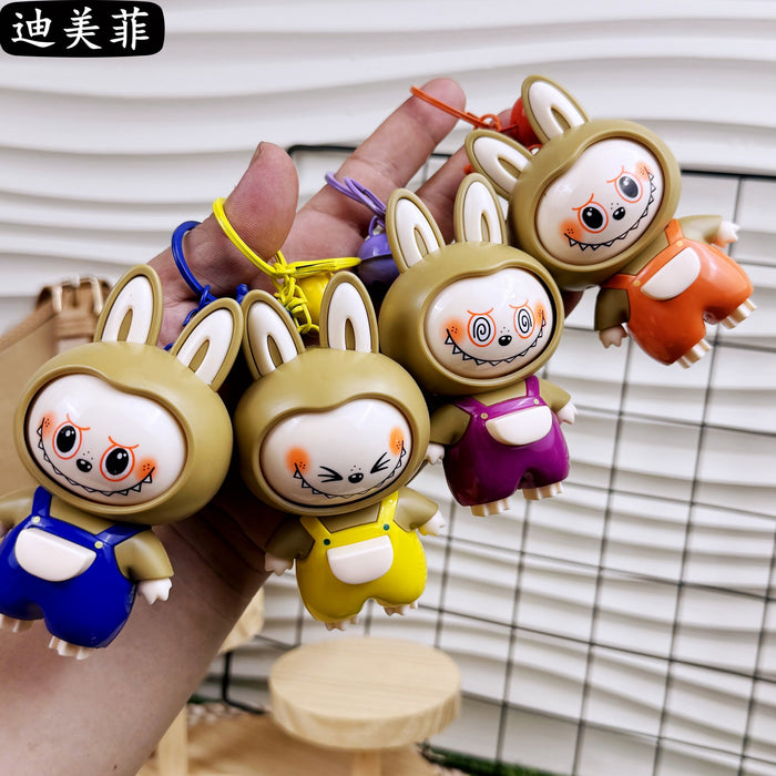 Wholesale Rabbit Head  Face-Changing Doll Keychain Cute Cartoon Doll Toy Couple Bag Pendant Doll Gift