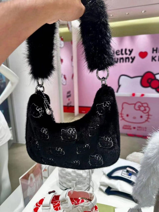 Wholesale Plush Embroidered Shoulder Bag Underarm Bag Crossbody Bag Handbag Clutch Bag Women' s Bag