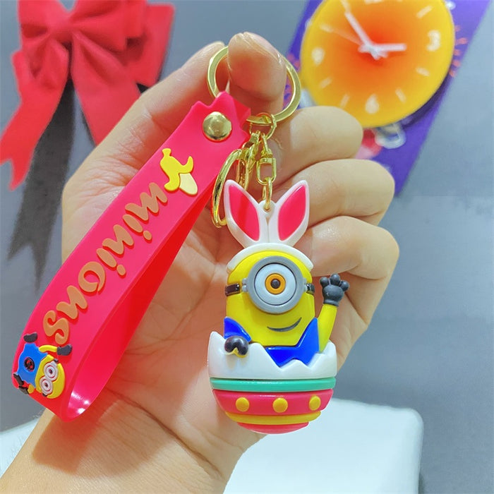 Wholesale Creative cross dressing cute cartoon keychain figurine exquisite hanging gift