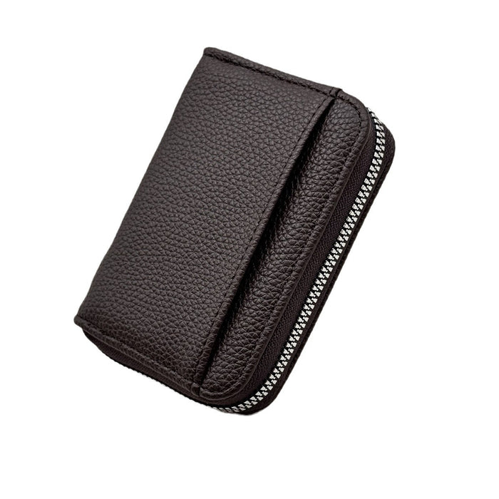 Wholesale Large Capacity PU Leather Card Holder Coin Purse Solid Black Daily Use Gift MOQ≥2