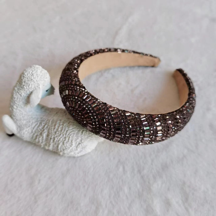 Wholesale Baroque sponge rhinestone Internet celebrity headband hair accessories headband for women