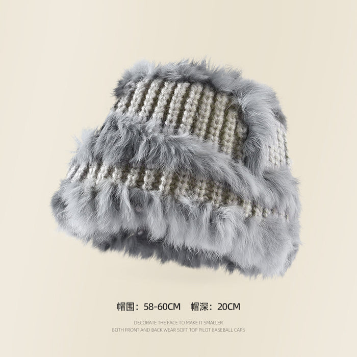 Wholesale Knitted fisherman ear protection, knitted warm woolen hat, plush hat