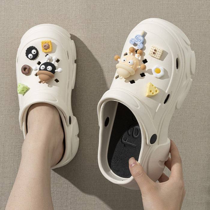 Wholesale  perforated clogs slippers DIY closed toe slippers beach slippers