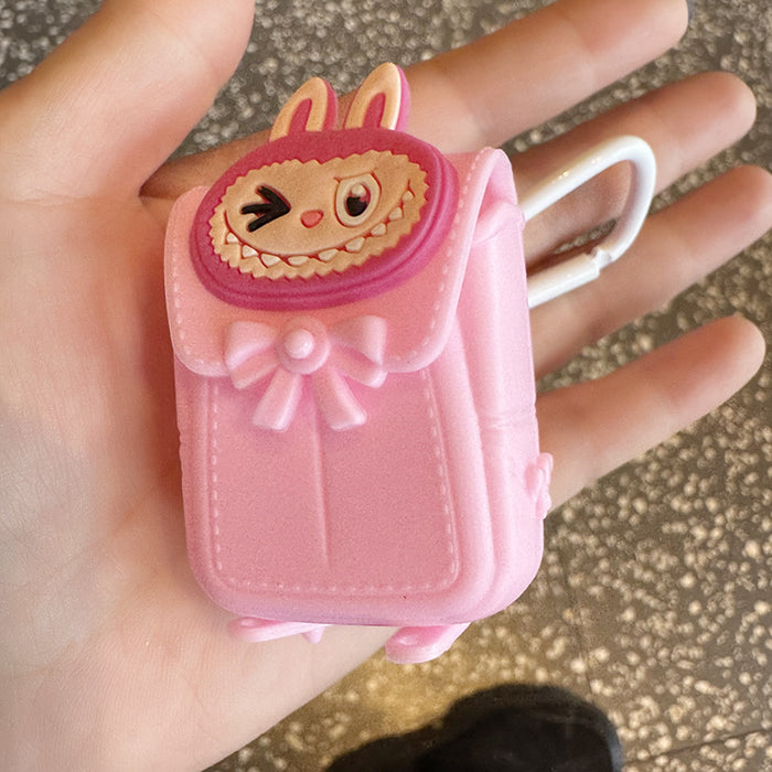 Wholesale Rubber material Creative cartoon simulation bag keychain &  cartoon couple car keychains