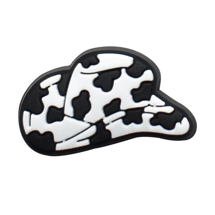 Wholesale 100 PCS PVC Cartoon Western Cowboy Style Cow Pattern DIY Shoe Buckle JDC-SC-RYY005