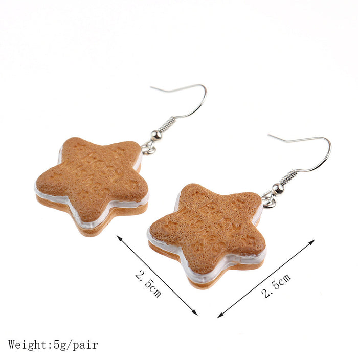 Wholesale Earrings Resin Cute Christmas Cartoon Cookies JDC-ES-niqing028