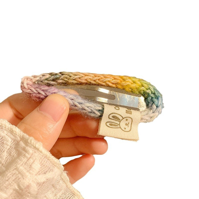 Wholesale Knitted hair clip, cute handmade hair accessory