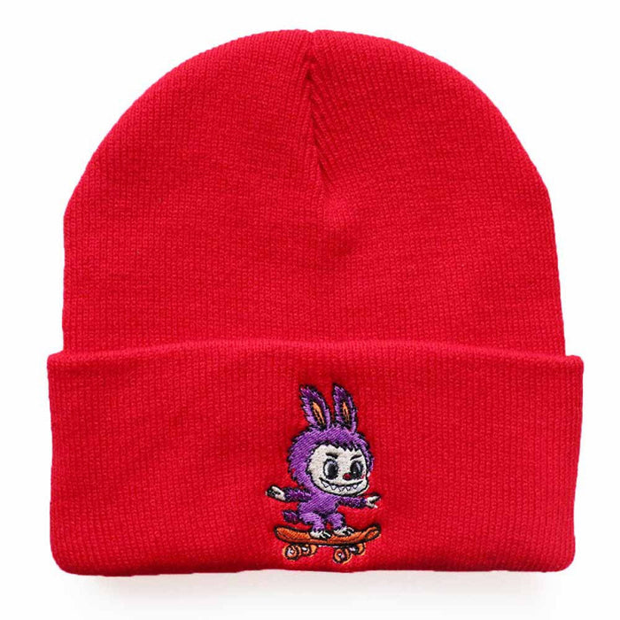 Wholesale Cartoon wool hat embroidered knit hat