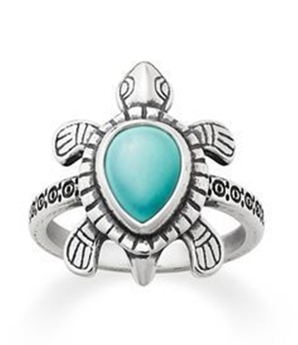 Wholesale Metal Turquoise Turtle Ring JDC-RS-CR001