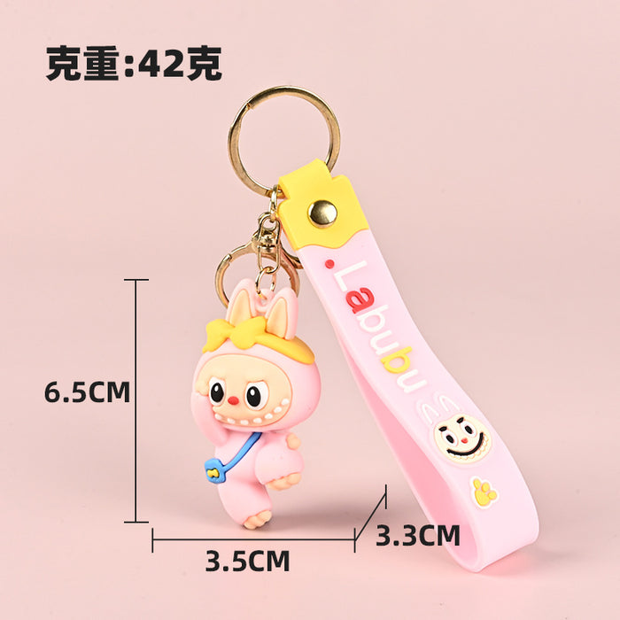 Wholesale PVC Soft Rubber Cartoon Keychain 3D Doll Bag Charm for Students Backpack Decorative MOQ≥10