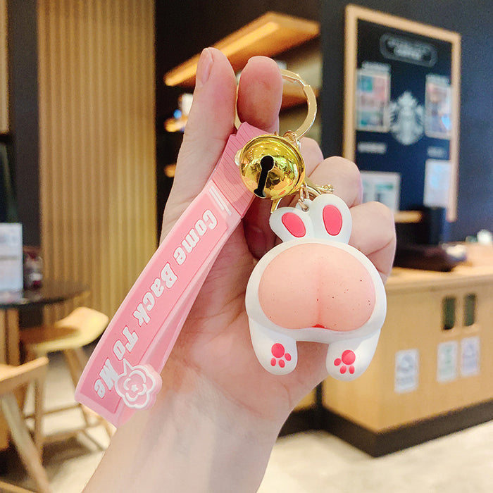 Wholesale Cute soft rubber decompression doll pendant keychain creative personalized couple bag