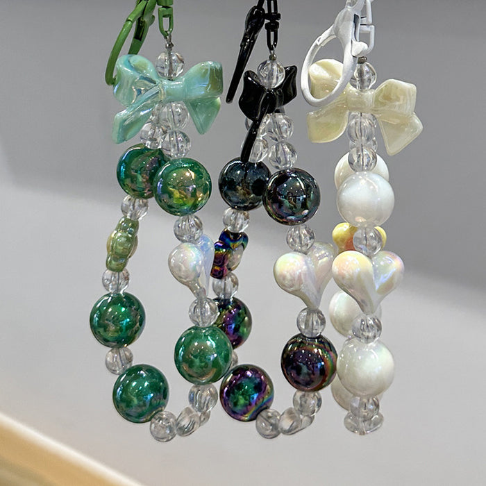 Wholesale Keychain Butterfly Knot Bead Car Keychain Love