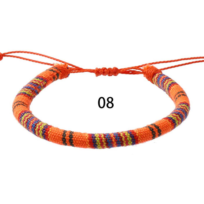 Wholesale Hot Sale Bohemian Ethnic Style Hand-woven Bracelets Colorful Surfing Cloth Bracelets Friendship Bracelets JDC-BT-XH006