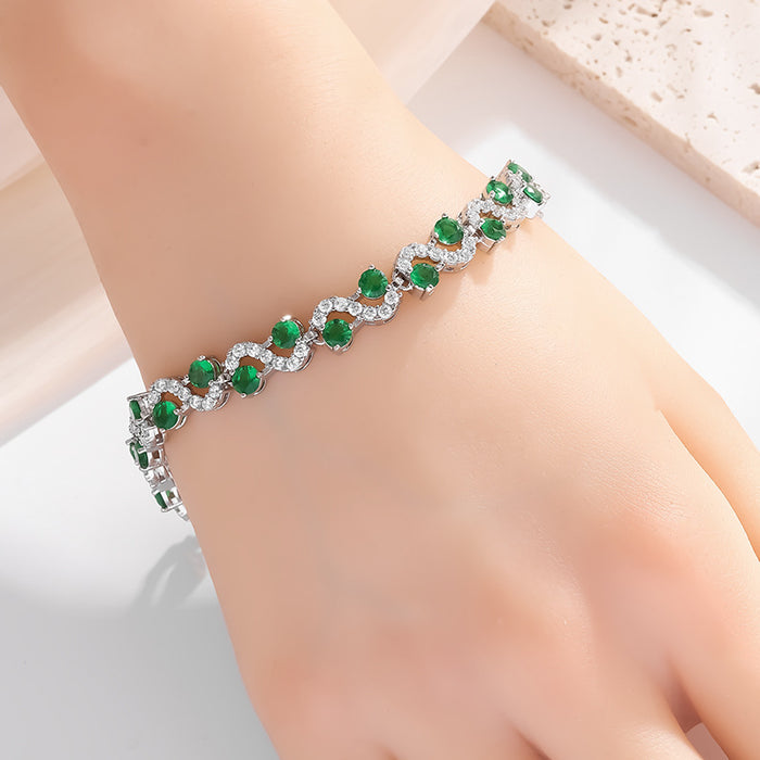 Wholesale Alloy Zirconia Bracelet Available in Various Colors