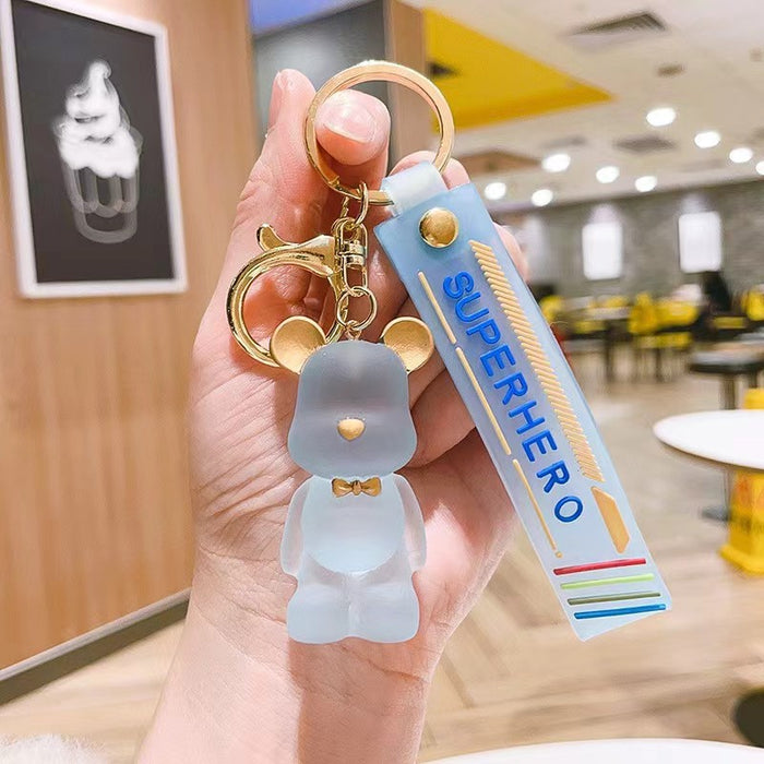 Wholesale Dreamy Crystal Bear Keychain Couple Birthday Gift Car Bag Small Pendant