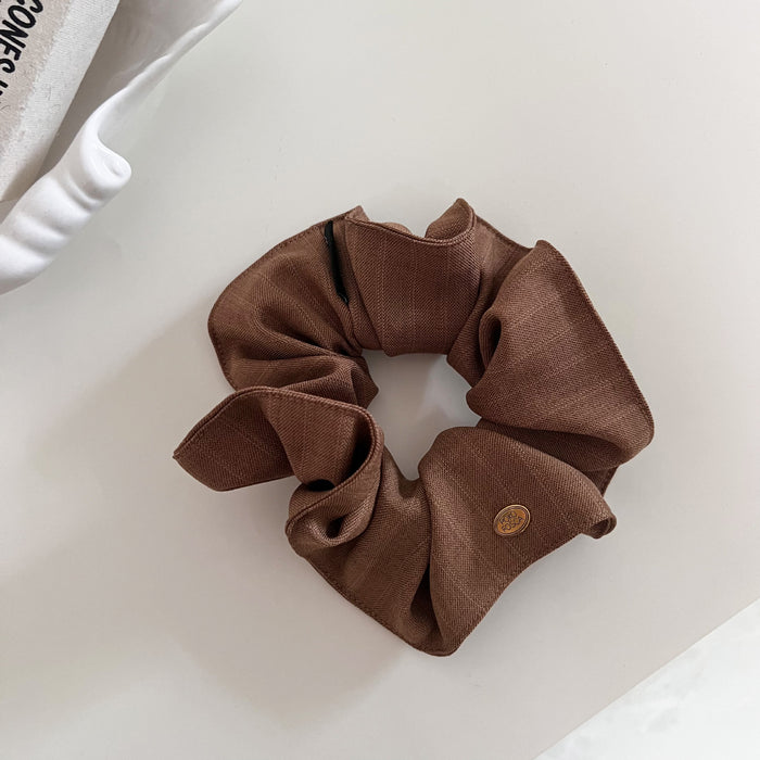 Wholesale Premium Gold Label Striped Square Scarf Hair Hoop Ponytail Disc Hair Headrope Hair Rope Hair Accessories