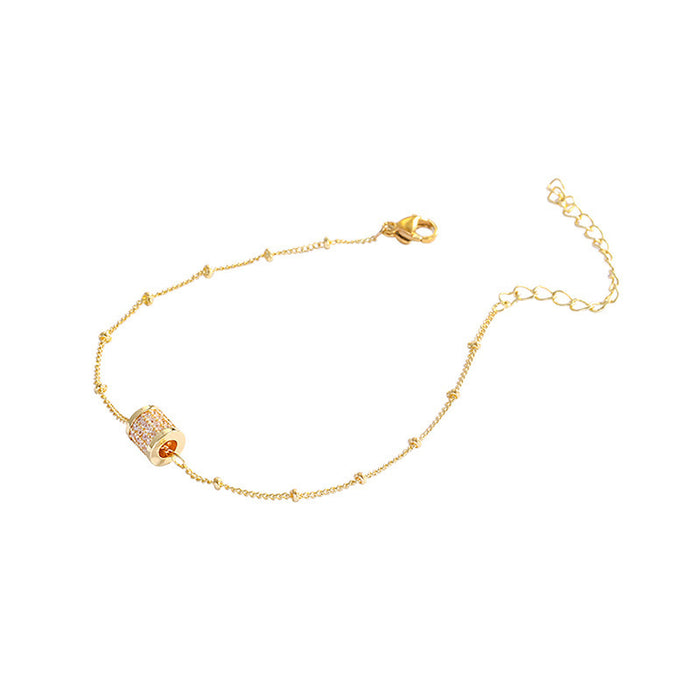 Wholesale Exquisite full diamond small waist bracelet with high-end and niche design, light luxury bracelet