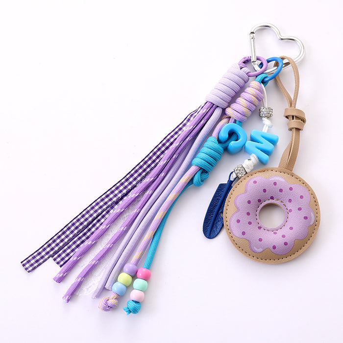 Wholesale Donut Bag Hanging Accessories   Beaded Mobile Phone Pendant Bag Pendant