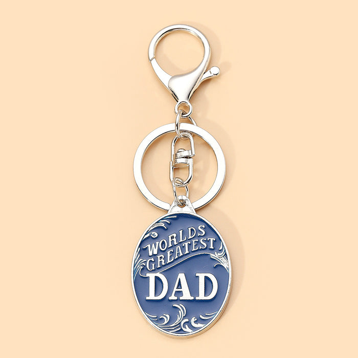 Wholesale Father's Day keychain creative alloy keychain holiday gift pendant