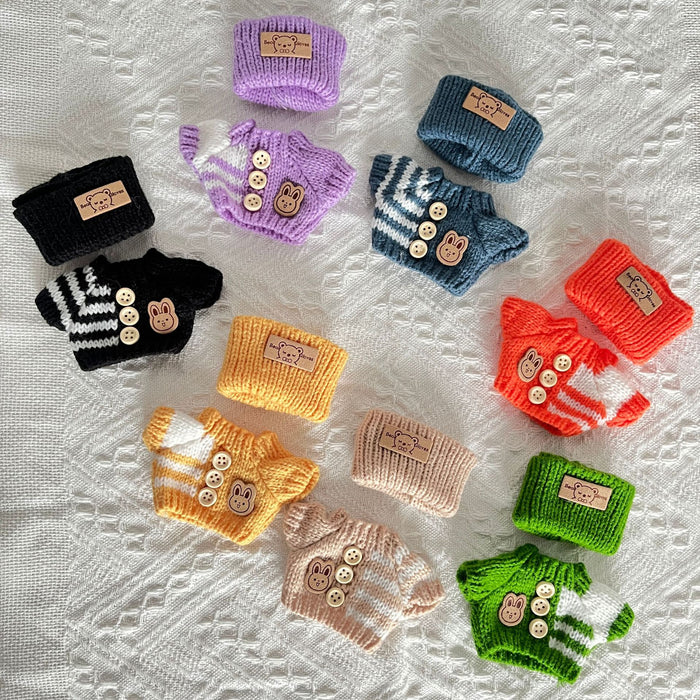 Wholesale Sitting Party Baby Clothes Clothes Bear Button Winter Sweater Hat Set