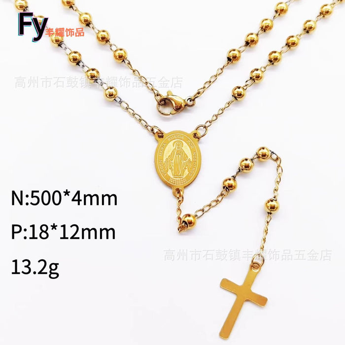 Wholesale Gold collarbone chain stainless steel cross necklace