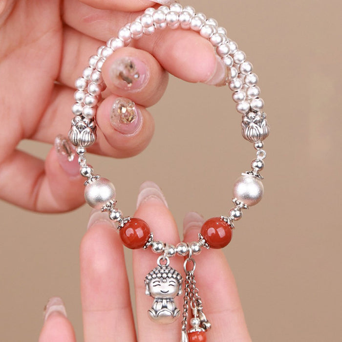 Wholesale Silver bead bead bracelet, niche, high-end, versatile in temperament