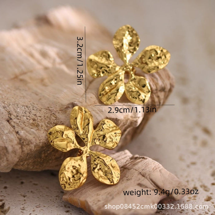Wholesale stainless steel plated Gold Plated Earrings geometric irregular jewelry