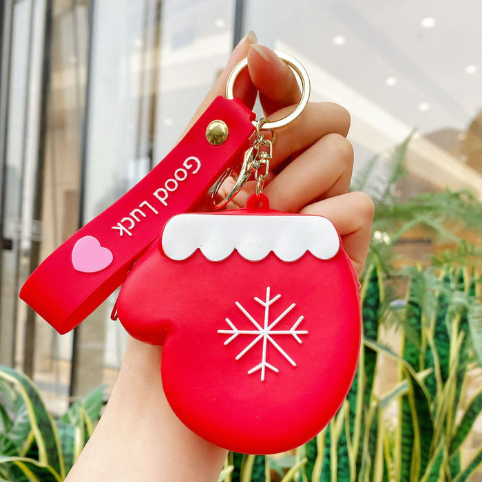 Wholesale Christmas coin purse keychain
