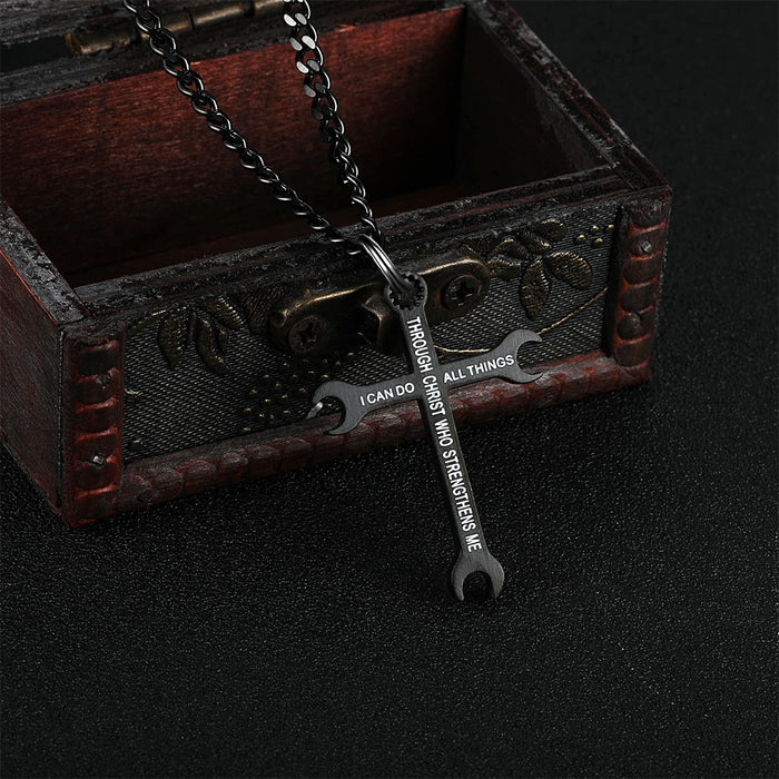 Wholesale Stainless steel cross necklace pendant necklace