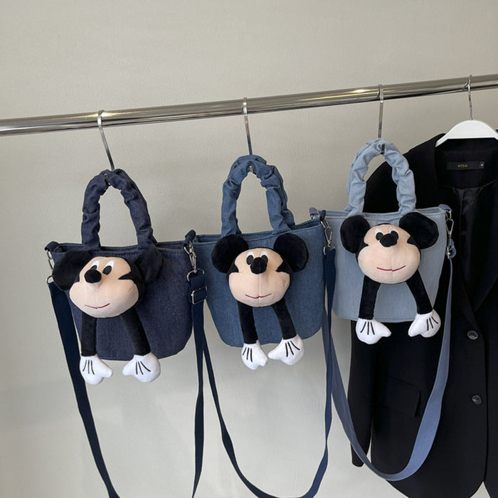 Wholesale Denim bag, new bucket handbag, cute doll, playful parent-child crossbody bag
