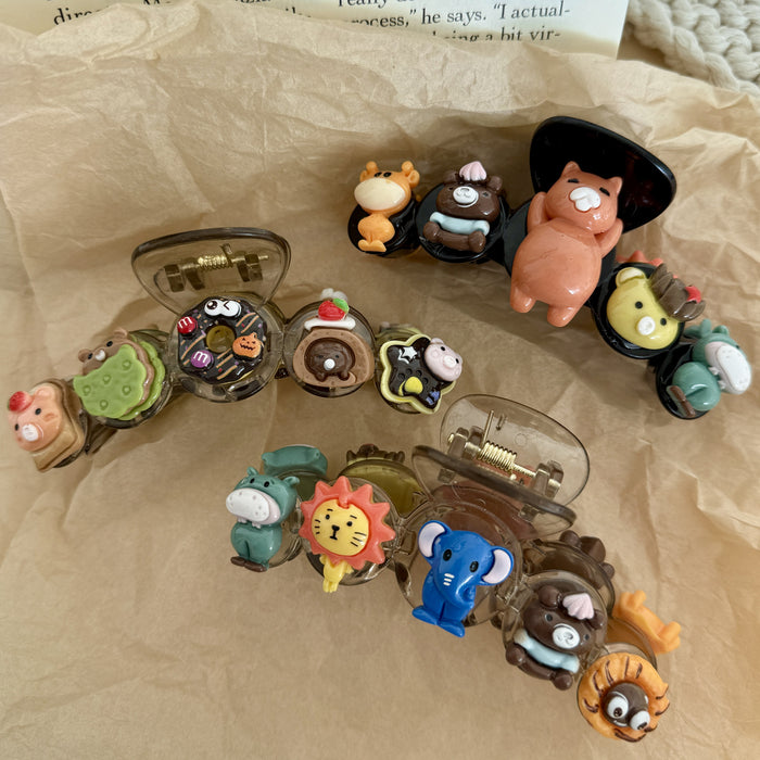 Wholesale Cute Animal Large Grab Hair Clips