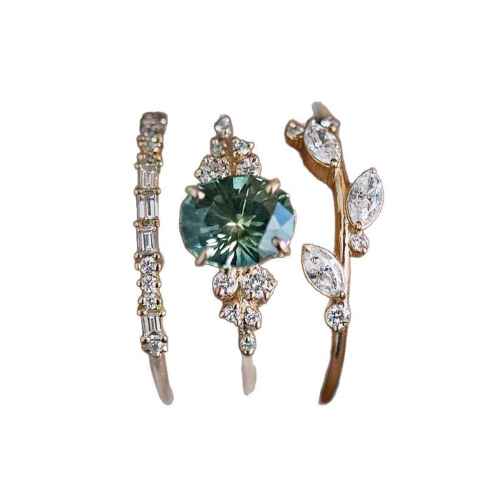 Wholesale Floral Three-Piece Ring Set